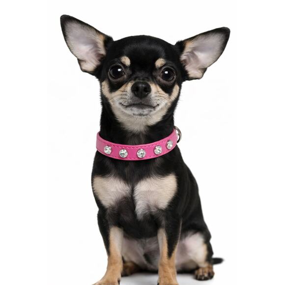 Unbranded Other - NEW Pink Rhinestone Dog Collar 12” Small Pet Bling Adjustable Collar